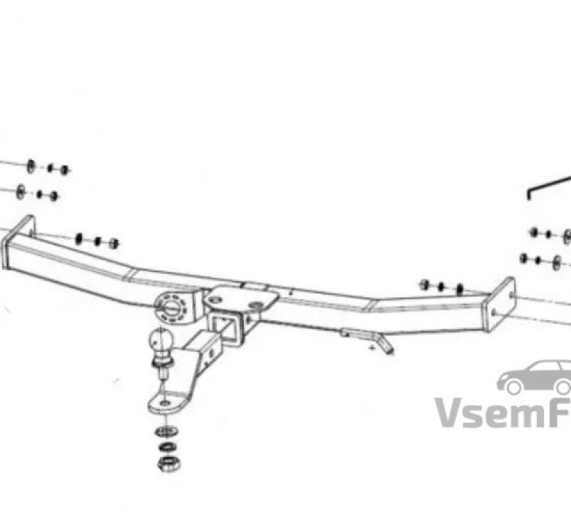 Фаркоп Бизон FA0260E Isuzu D-MAX 4x4 2021