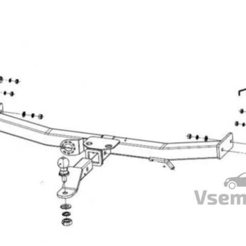 Фаркоп Бизон FA0260E Isuzu D-MAX 4x4 2021
