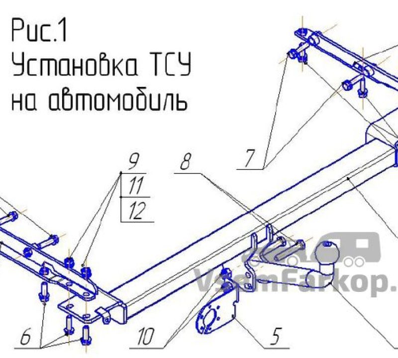 Фаркоп AvtoS NS19 Nissan Note 2004