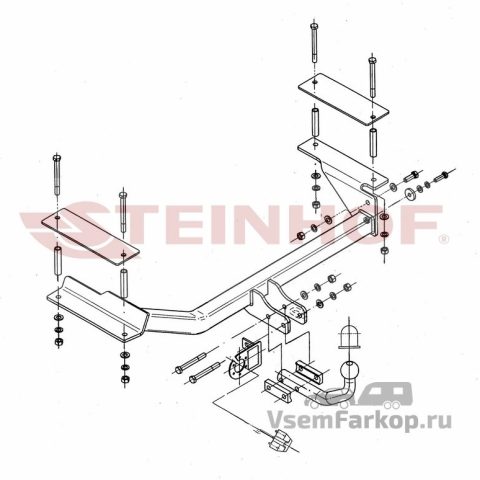 Фаркоп Steinhof O113 Opel Astra G 1998