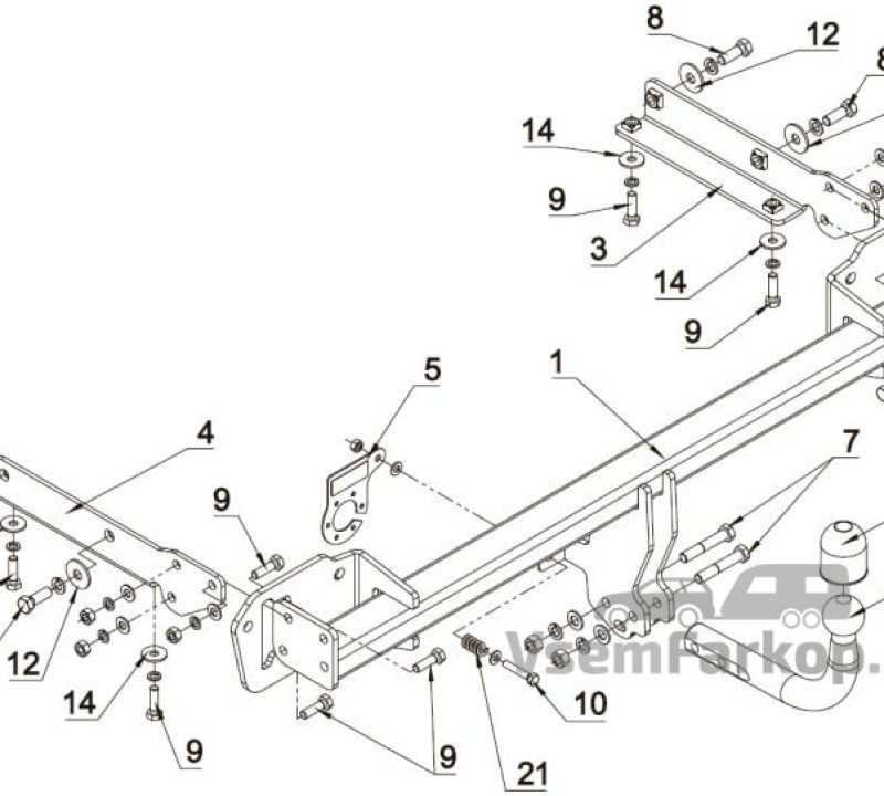 Фаркоп Auto-Hak E61 Opel Astra K 2015
