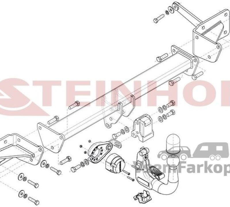 Фаркоп Steinhof V084 Volkswagen Multivan T7 2021