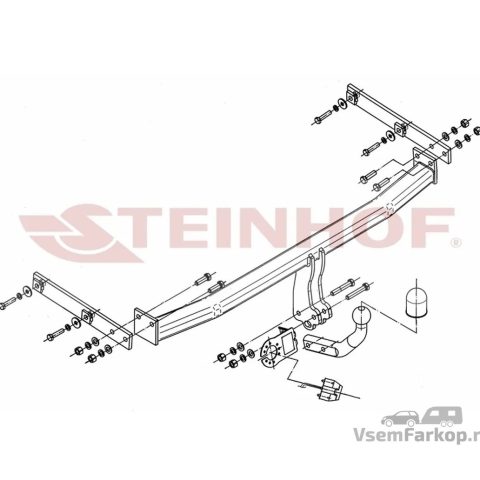 Фаркоп Steinhof R110 Renault Grand Scenic 2009