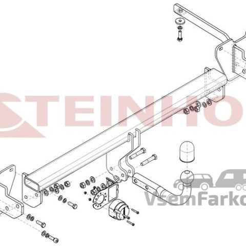 Фаркоп Steinhof F068 Fiat Doblo 2010