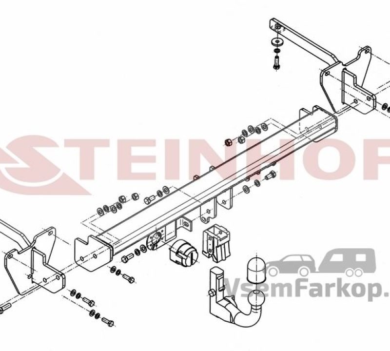 Фаркоп Steinhof F071 Fiat Doblo 2010
