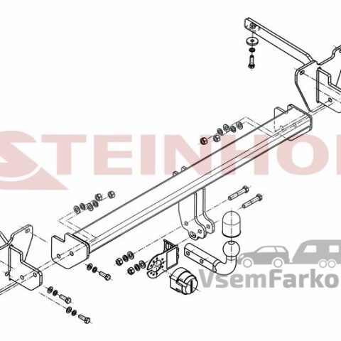 Фаркоп Steinhof F070 Fiat Doblo 2010