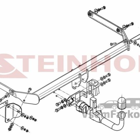 Фаркоп Steinhof F202 Ford B-Max 2012