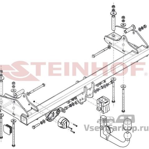 Фаркоп Steinhof S481 Ssang Yong Musso Grand 2019