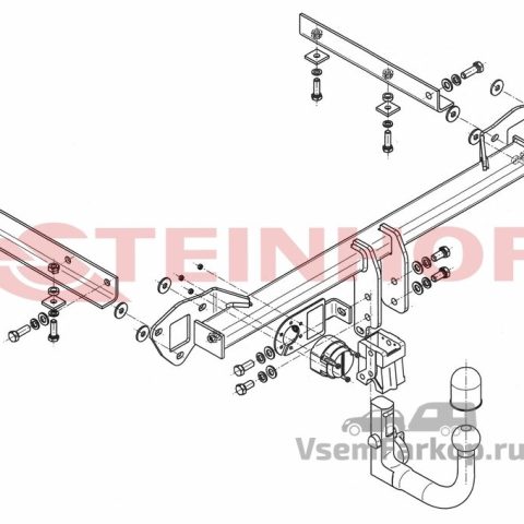 Фаркоп Steinhof S373 Subaru Impreza 2007