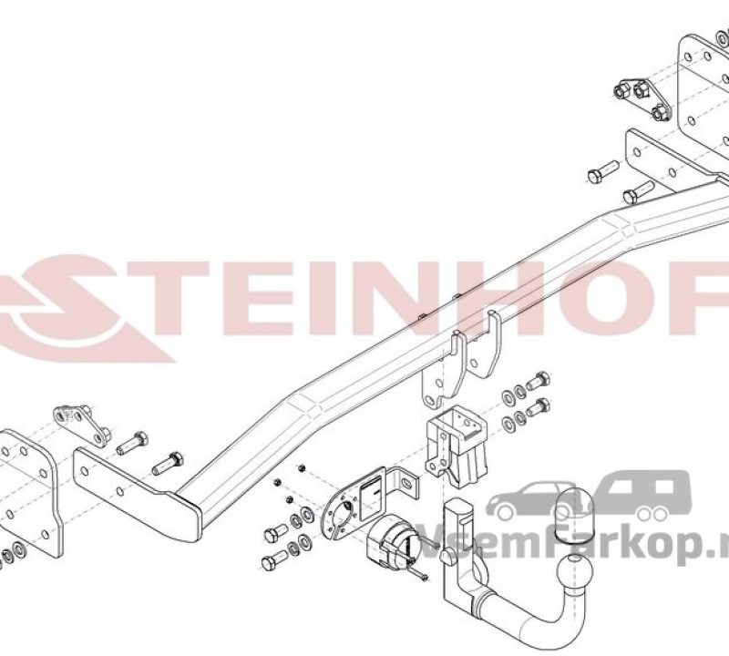 Фаркоп Steinhof H266 Hyundai Kona 2017
