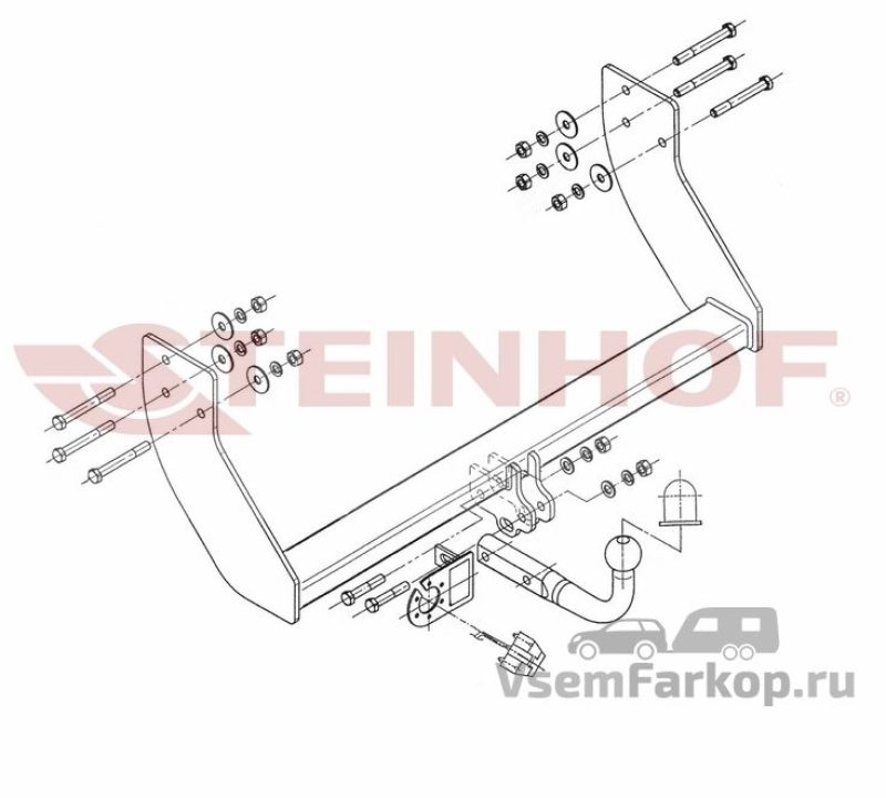 Фаркоп Steinhof K032 Kia Bongo 2006