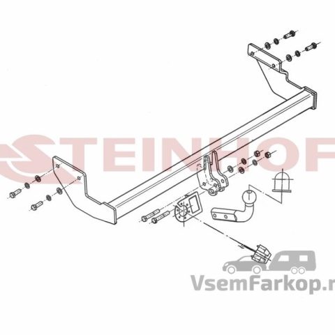 Фаркоп Steinhof K005 Kia Picanto 2003