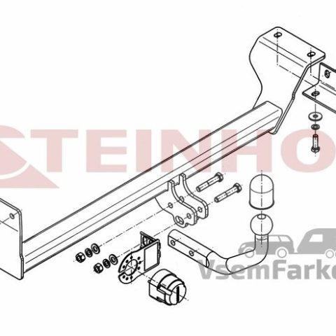 Фаркоп Steinhof K037 Kia Picanto 2011