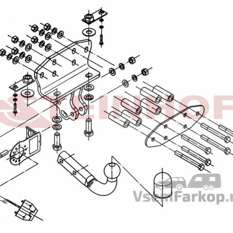 Фаркоп Steinhof T170 Lexus LХ 570 J200 2008