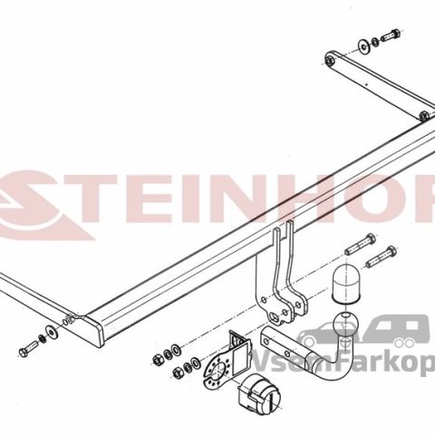 Фаркоп Steinhof M017 Mazda 2 2008