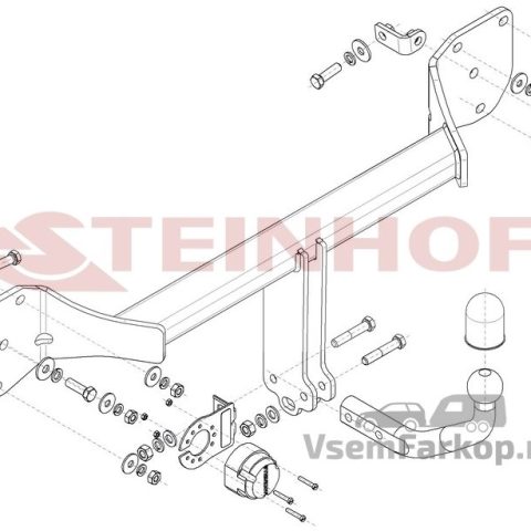 Фаркоп Auto-Hak M184 Mercedes EQA 2021