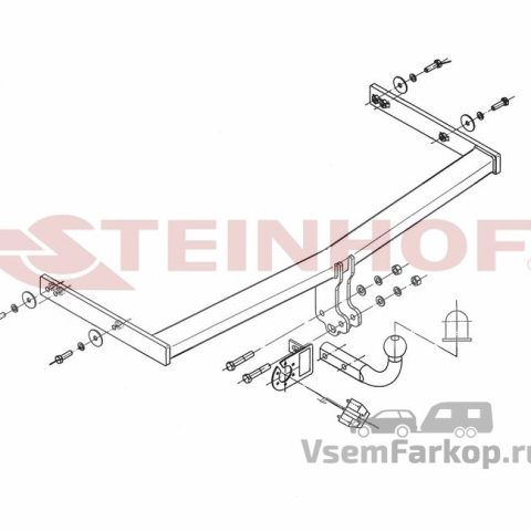Фаркоп Steinhof S101 SEAT Toledo 2004