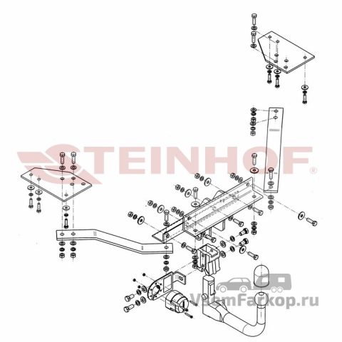Фаркоп Steinhof V283 Volvo V50 2004