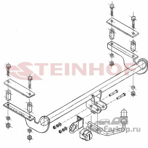 Фаркоп Steinhof O112 Opel Astra G 1998