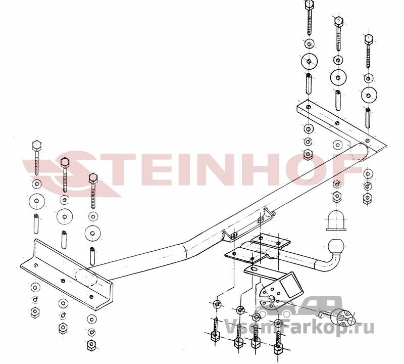 Фаркоп Steinhof O105 Opel Astra F 1991