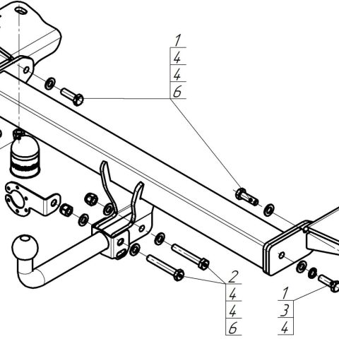 Фаркоп Motodor 93125A Haval H7 2023