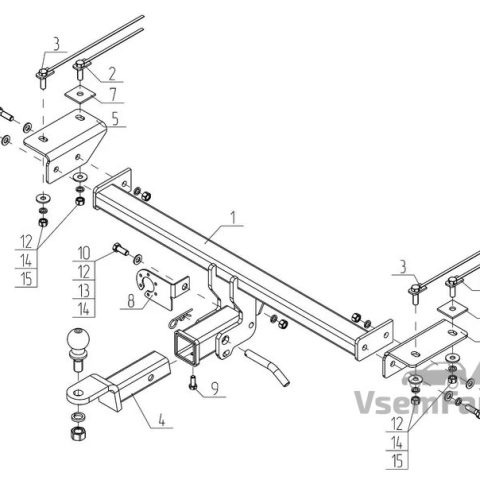 Фаркоп AvtoS CE10B Jetour Dashing 2023