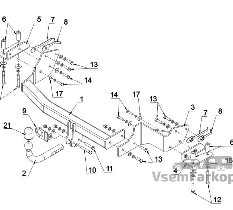 Фаркоп Auto-Hak CH50 Chrysler Pacifica 2003