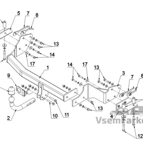 Фаркоп Auto-Hak CH50 Chrysler Pacifica 2003