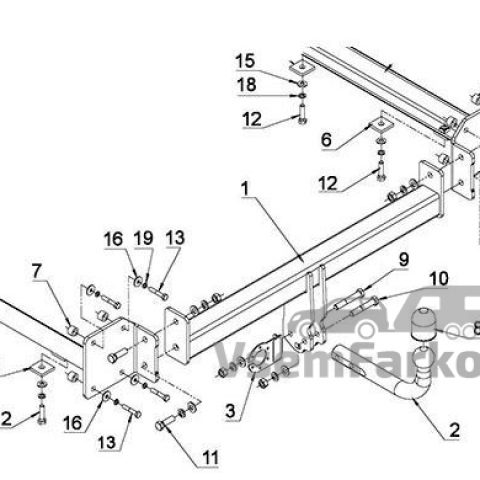 Фаркоп Auto-Hak A27 Audi A8 2002