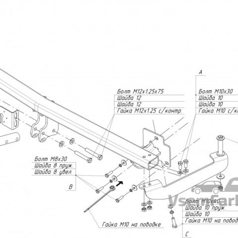 Фаркоп ORIS-BOSAL 2626A Fiat Doblo 2001