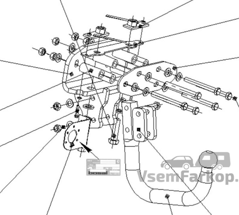 Фаркоп ORIS-BOSAL 3099A Lexus LХ 570 J200 2008