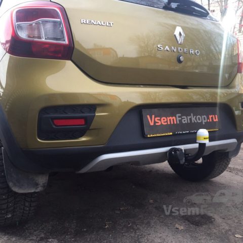 Фаркоп Лидер Плюс R114A Renault Sandero Stepway 2014 — фото 2