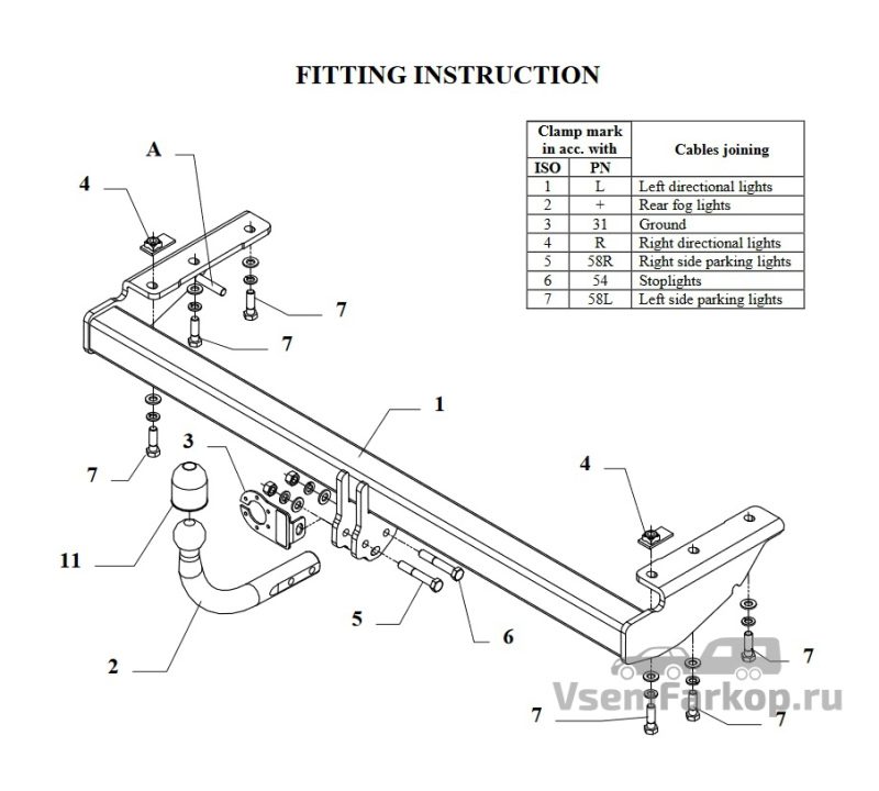 Фаркоп Auto-Hak L17 Volvo S80 1998