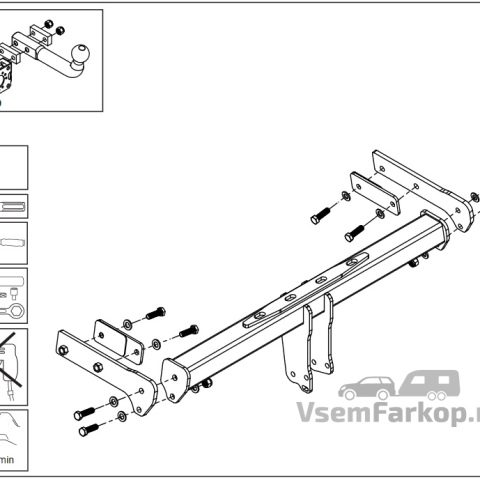 Фаркоп WESTFALIA 320073600001 Volvo V70 2007