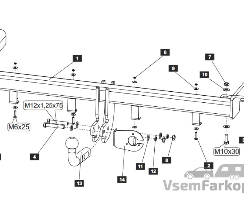 Фаркоп BALTEX 04209512 Chrysler Pacifica 2003