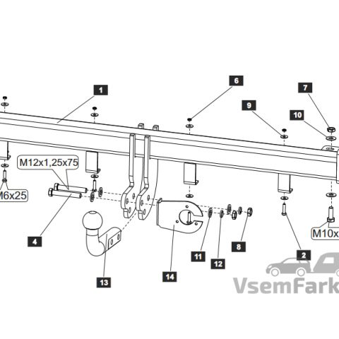 Фаркоп BALTEX 04209512 Chrysler Pacifica 2003