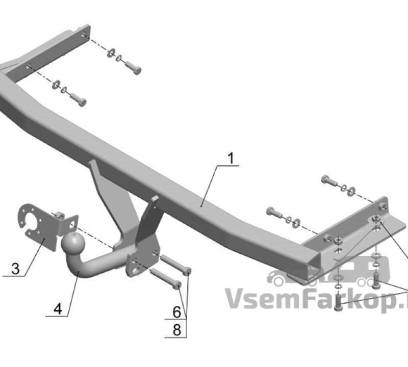 Фаркоп AvtoS FD27 Ford C-MAX 2010