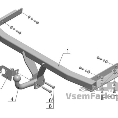 Фаркоп AvtoS FD27 Ford C-MAX 2010