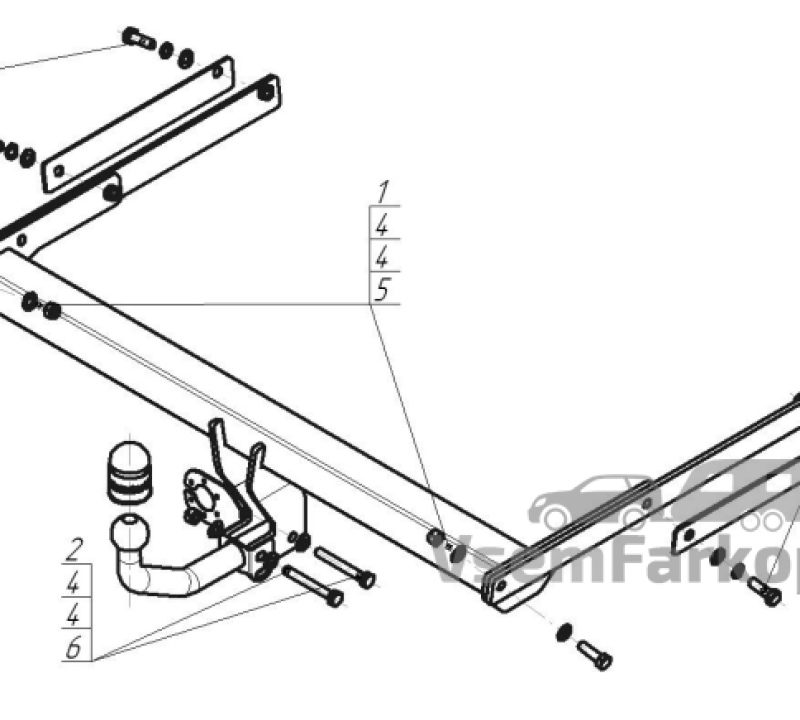 Фаркоп Motodor 90702A Ford Kuga 2013
