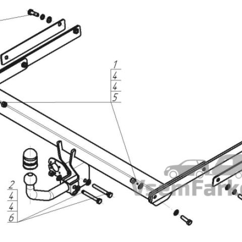 Фаркоп Motodor 90702A Ford Kuga 2013