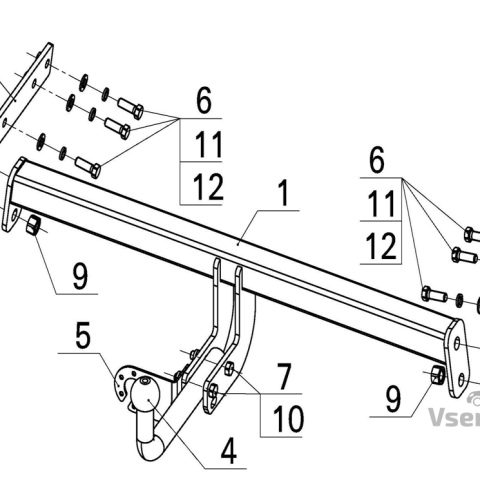 Фаркоп AvtoS FD15 Ford S-MAX 2006