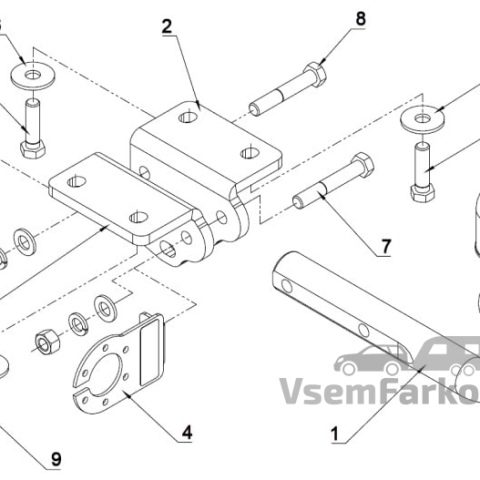Фаркоп Auto-Hak K55 Volkswagen Amarok 2010