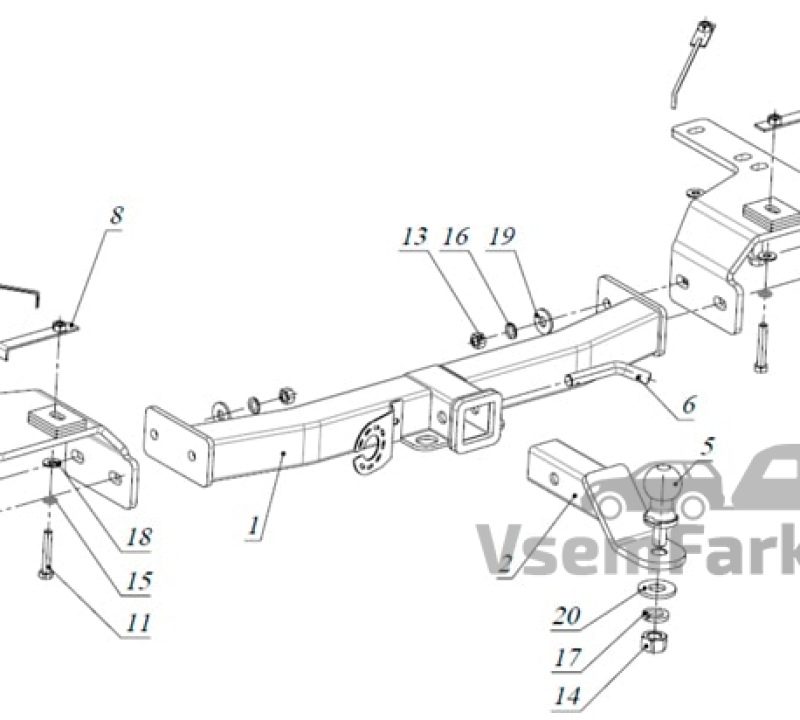 Фаркоп Бизон FA0859E Lexus LХ 570 J200 2008