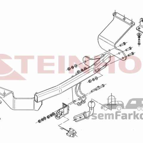 Фаркоп Steinhof M354 Mitsubishi Outlander ХL 2007