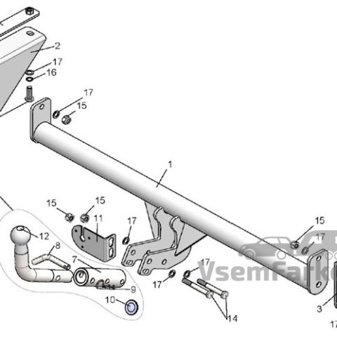 Фаркоп Лидер Плюс N121BA Nissan Qashqai J11 2014