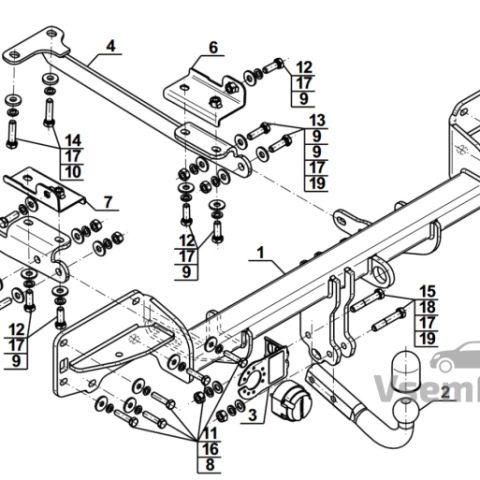 Фаркоп Steinhof L114 Land Rover Range Rover 2012