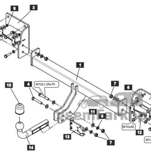 Фаркоп SHERIFF 355212 Haval H8 2015
