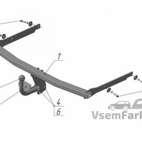 Фаркоп AvtoS FD19 Ford C-MAX 2003