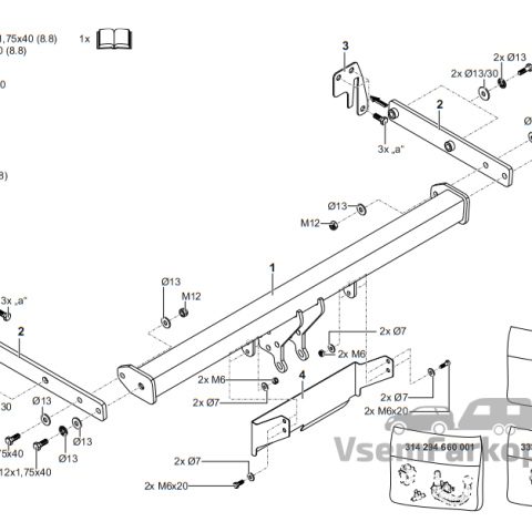 Фаркоп WESTFALIA 335495600001 Toyota C-HR 2018