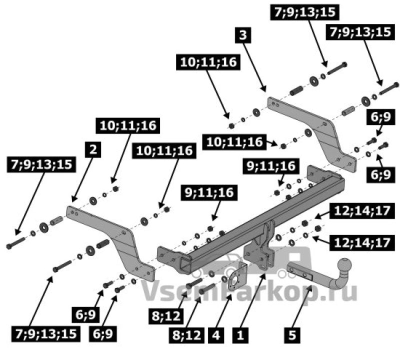 Фаркоп BERG F4712001 Dacia Sandero (Stepway) 2008